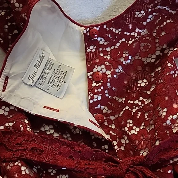 Jona Michelle Red Lace Party Dress Size 5, Girls - Picture 7 of 7